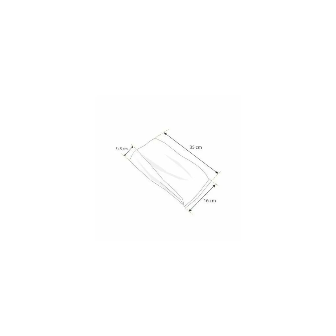 Sac à pain tranché Premium vert 35 x 16 + 5 cm - par 200