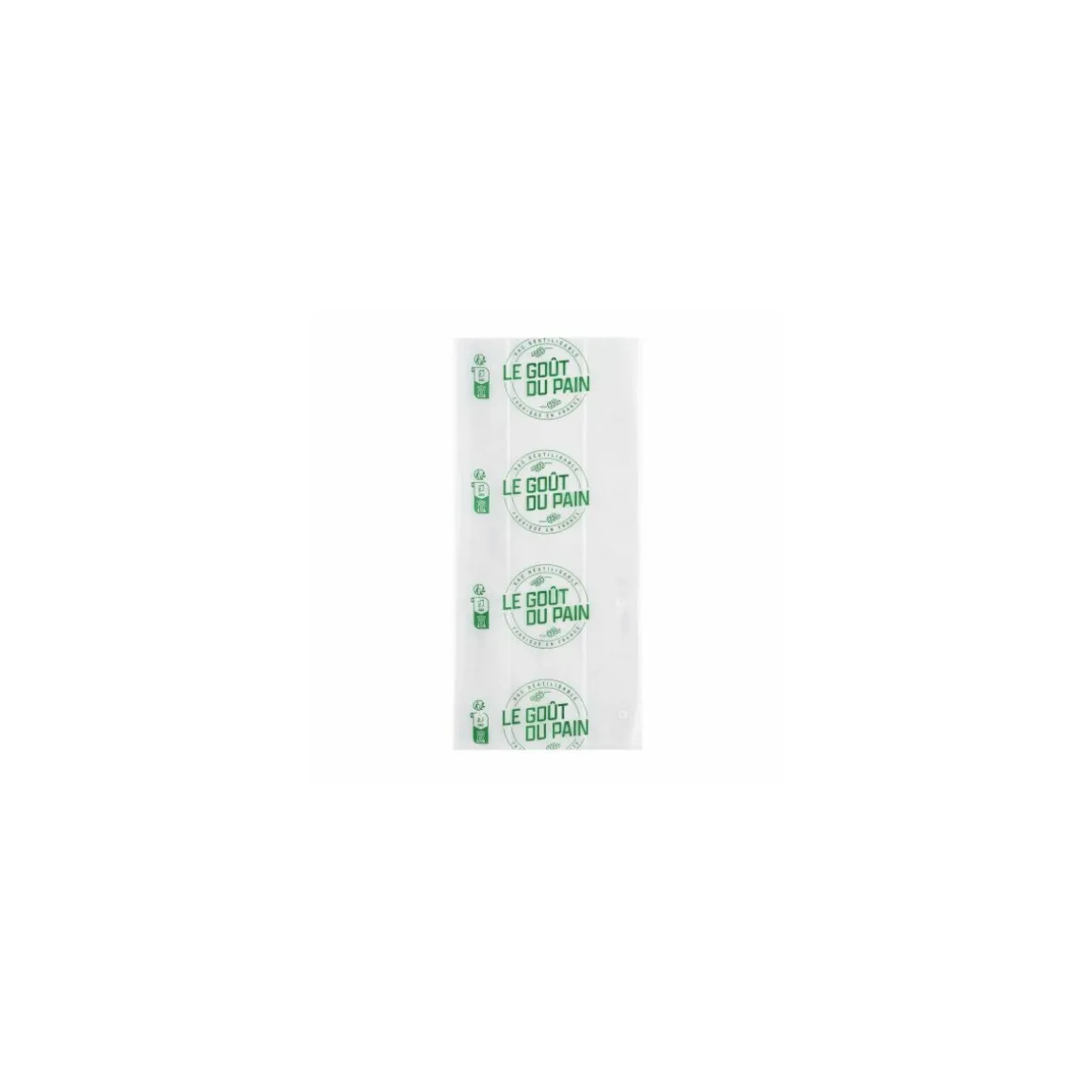 Sac à pain tranché Premium vert 35 x 16 + 5 cm - par 200
