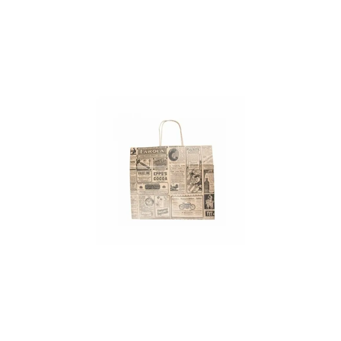 Sac papier kraft brun à poignées torsadées "Times" 26 + 14 x 32 cm - par 250