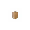 Sac papier kraft brun à poignées plates extérieures 26 + 20 x 32 cm - par 250