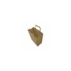 Sac papier kraft brun à poignées plates 26 + 14 x 32 cm - par 50