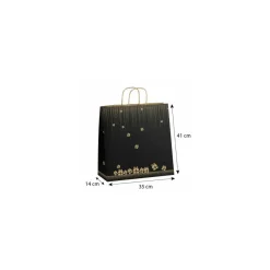 Sac papier kraft à poignées torsadées "Gala" 41 + 14 x 35 cm - par 50