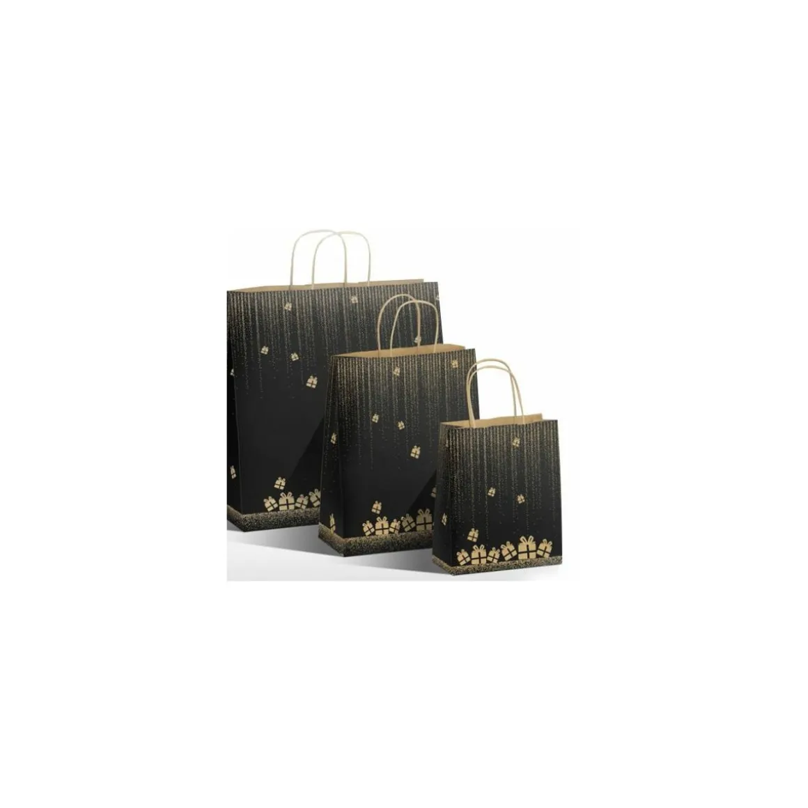 Sac papier kraft à poignées torsadées "Gala" 41 + 14 x 35 cm - par 50