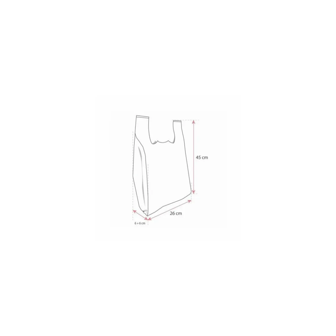 Sac plastique réutilisable "Origine France" PEBD 50 µ 45 x 26 + 6 cm - par 500