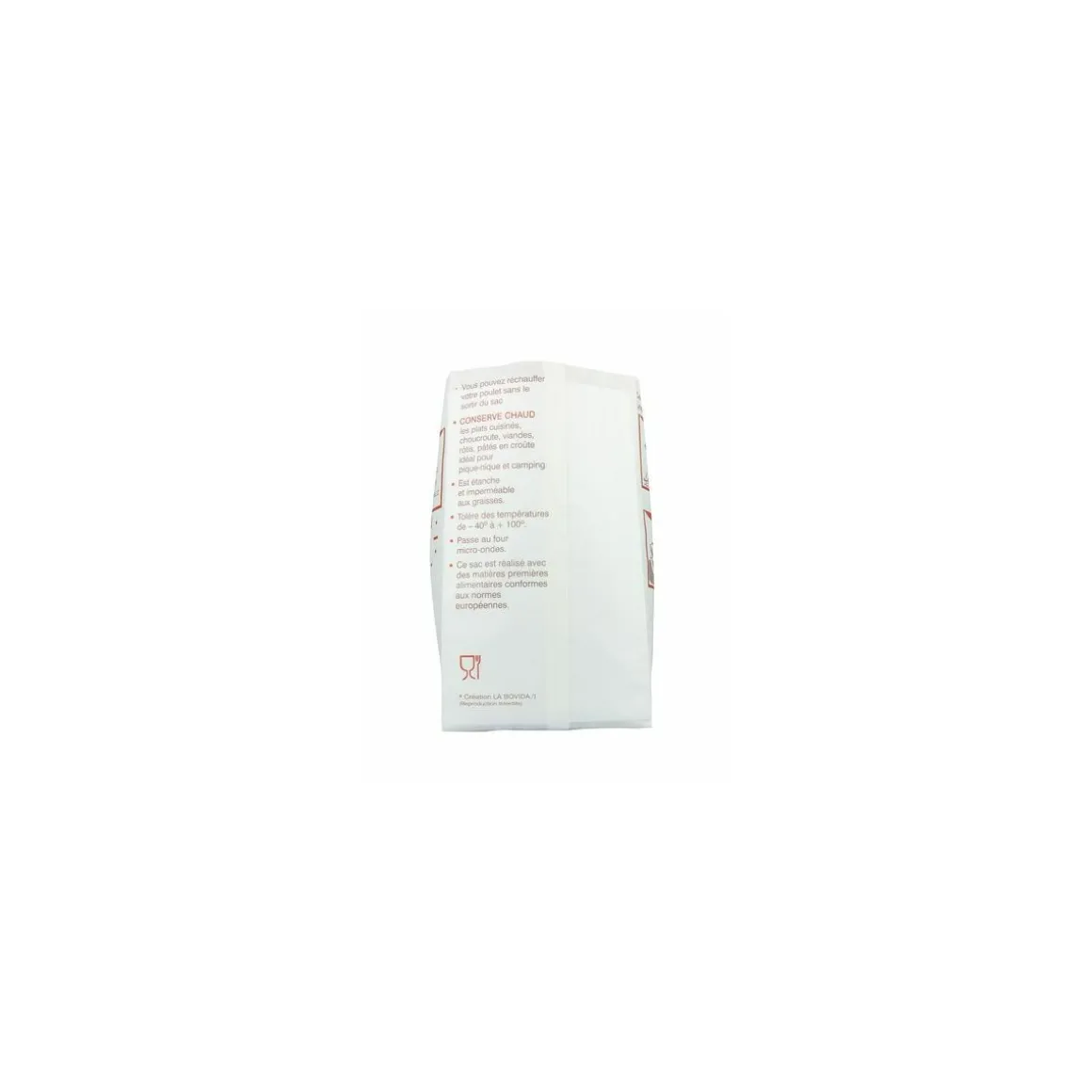 Sac rôtisserie kraft 35,5 x 18 + 9 cm - par 500
