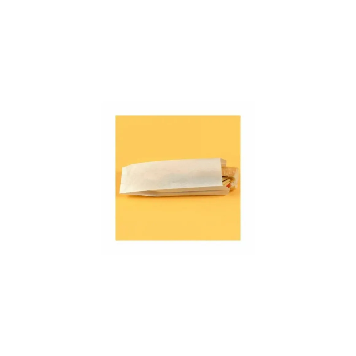 Sac sandwich kraft blanc 10 + 4 x 35 cm - par 1000