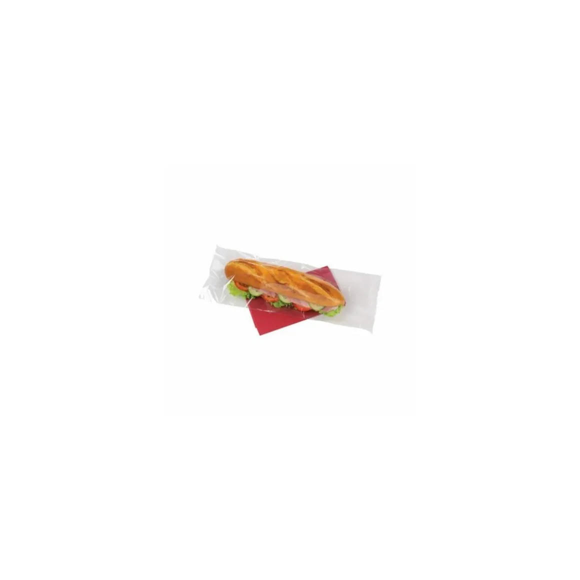 Sac sandwich plastique transparent perforé 10 + 2 + 2 x 34 cm - par 500
