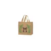 Sac toile de jute panda 37 x 36 + 23 cm - par 25