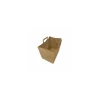 Sac traiteur kraft brun recyclé à poignées plates 32 x 21 x 27 cm - par 250