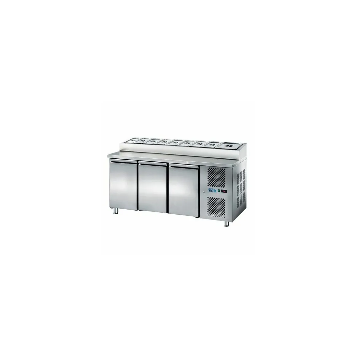 Saladette réfrigérée positive 3 portes 10 bacs GN 1/3