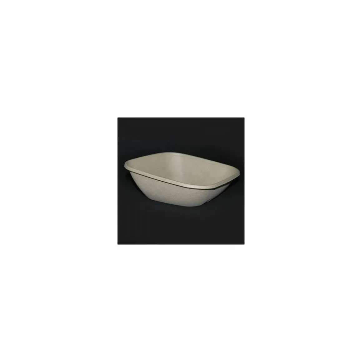 Saladier carré biseauté pulpe de canne 750 ml - par 50