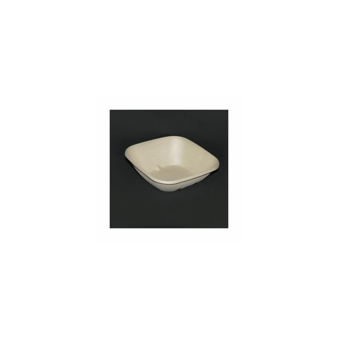 Saladier carré biseauté pulpe de canne 750 ml - par 50