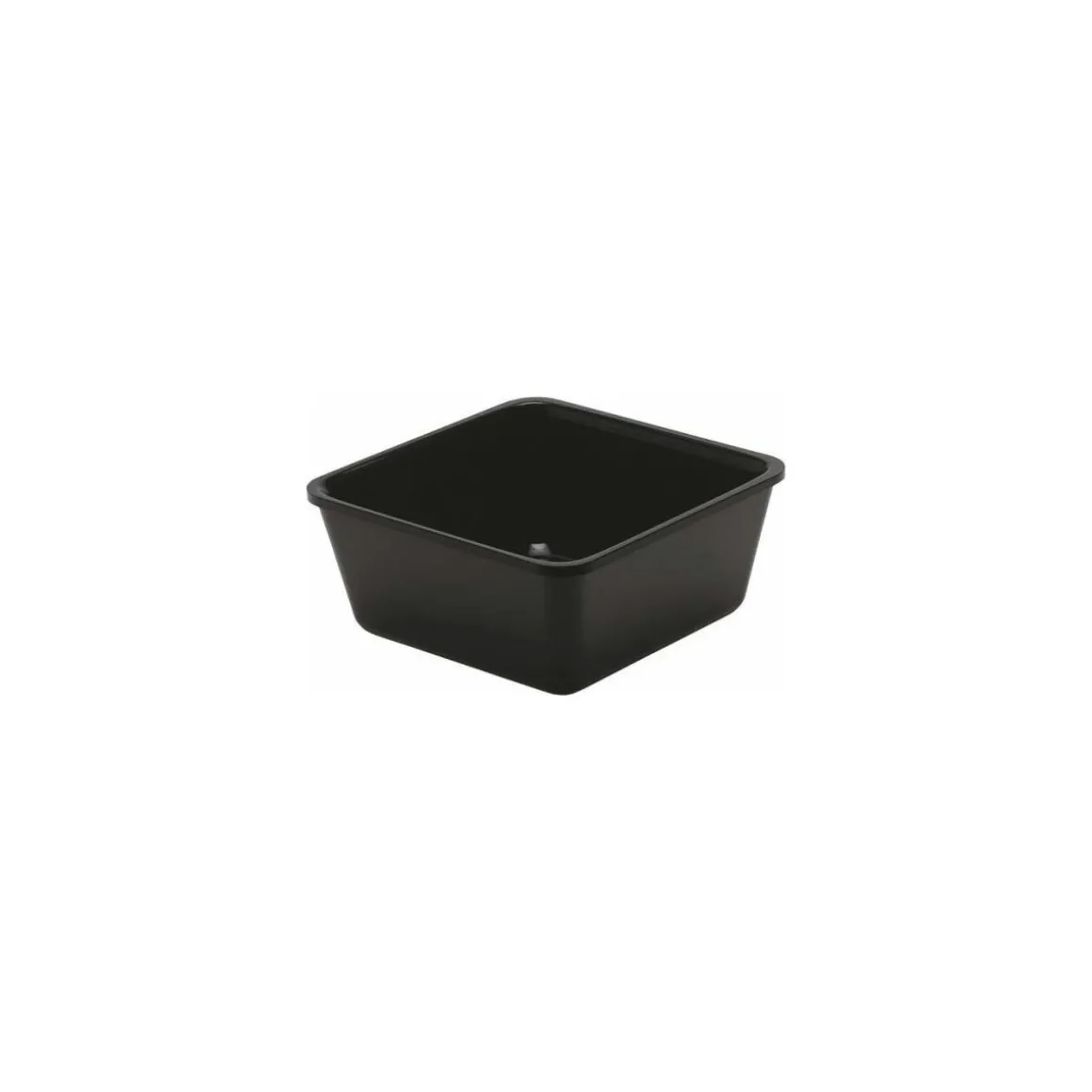 Saladier de présentation carré plexiglass noir 1,5 L 18 x 18 x 8 cm