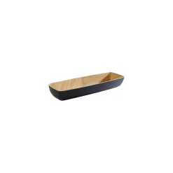 Saladier GN 2/4 Frida mélamine bois/noir 53 x 16,2 x 7,5 cm 3,65 L