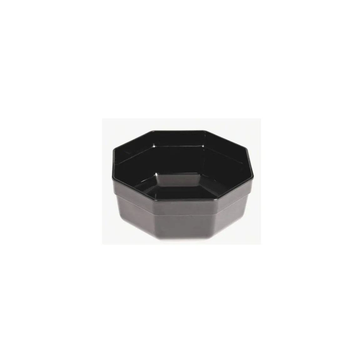 Saladier hexagonal ABS noir 1,8 L