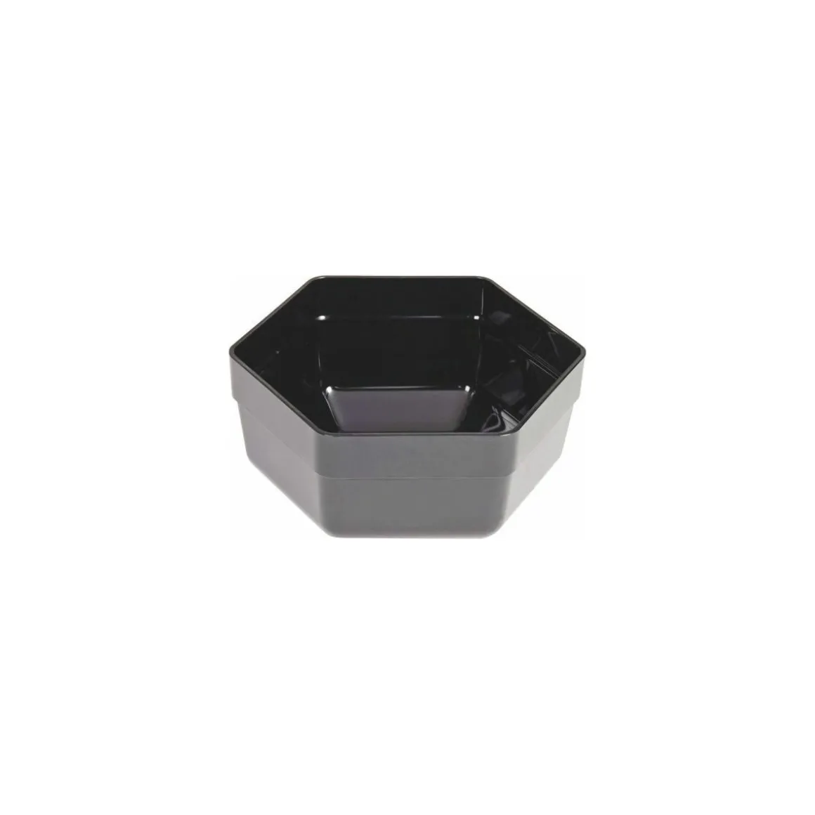 Saladier hexagonal ABS noir 1,8 L