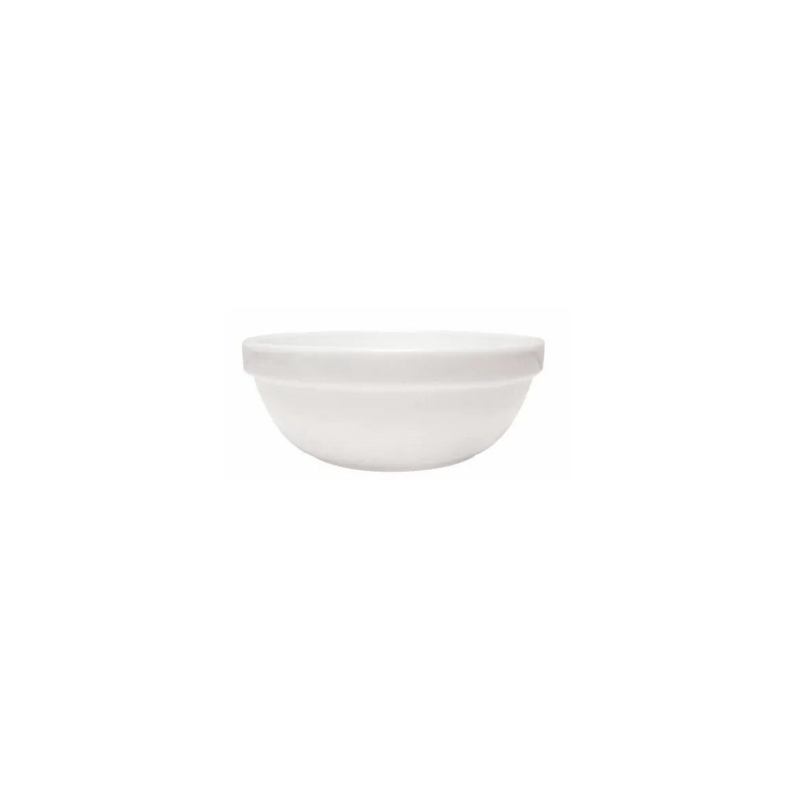Saladier individuel blanc verre trempé 31,5 cl ø 12 cm - par 36