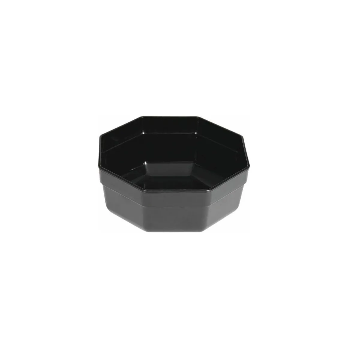 Saladier octogonal ABS noir 3 L