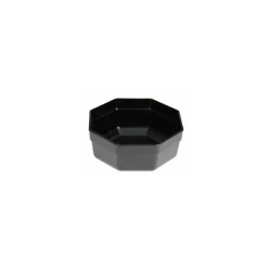Saladier octogonal ABS noir 23 x 23 x 7 cm