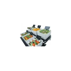 Saladier rectangulaire Chunky Crock mélaminé blanc 2,0 L