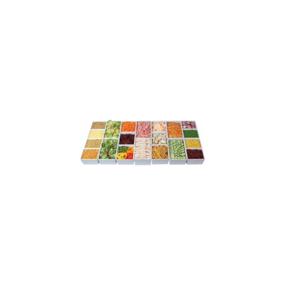 Saladier rectangulaire Chunky Crock mélaminé blanc 3,2 L