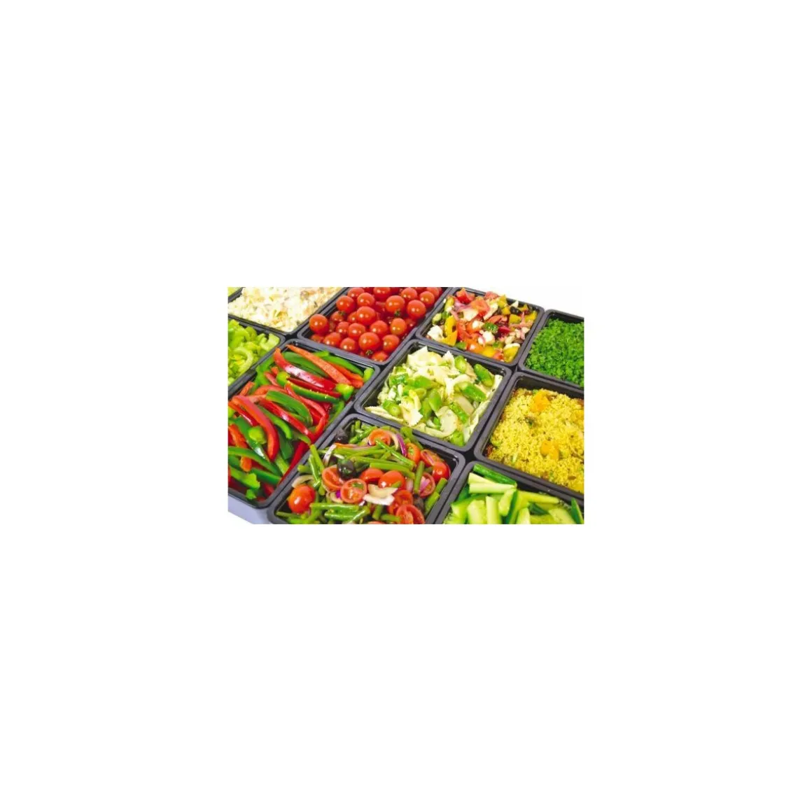 Saladier rectangulaire Chunky Crock mélaminé noir 2 L
