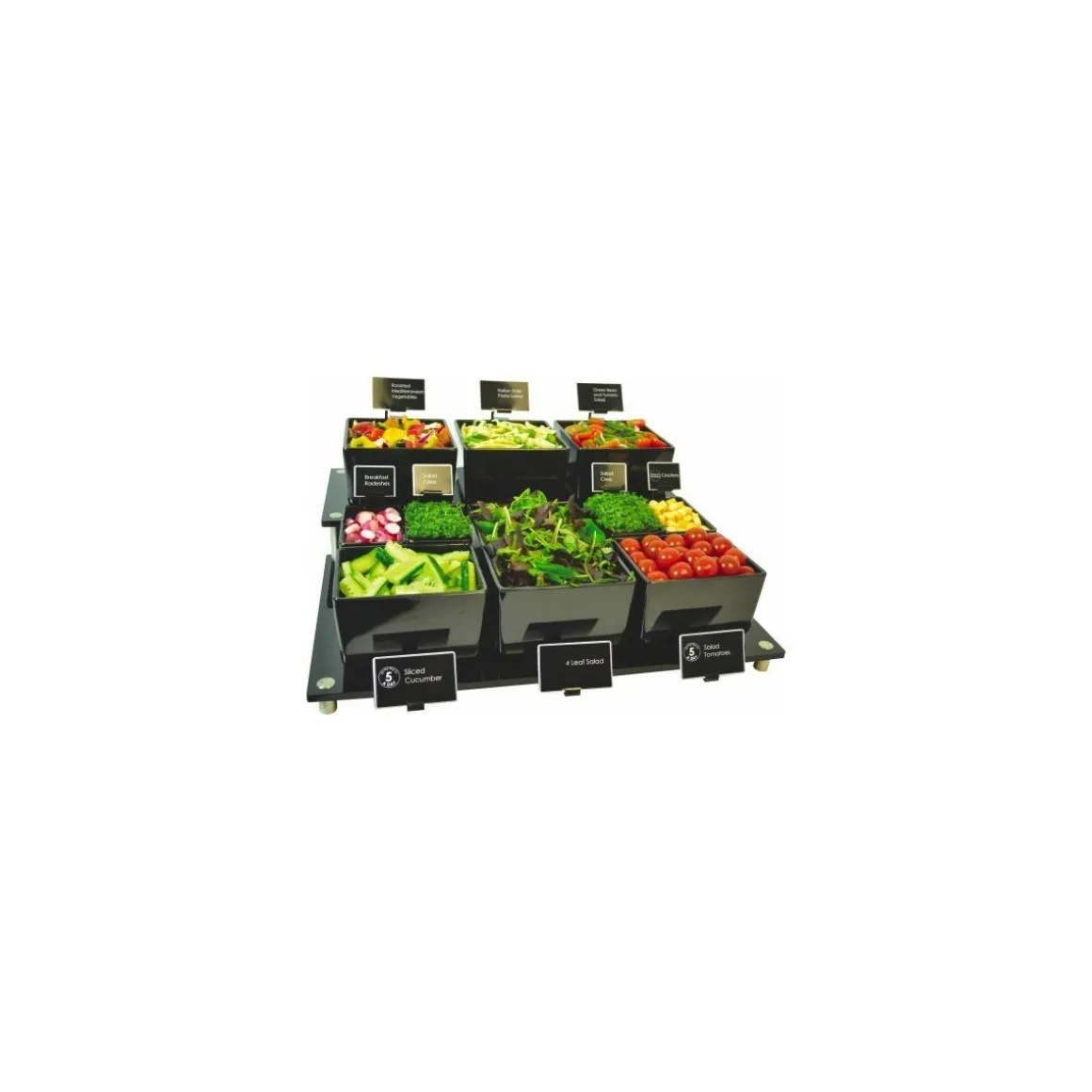 Saladier rectangulaire Chunky Crock mélaminé noir 2 L