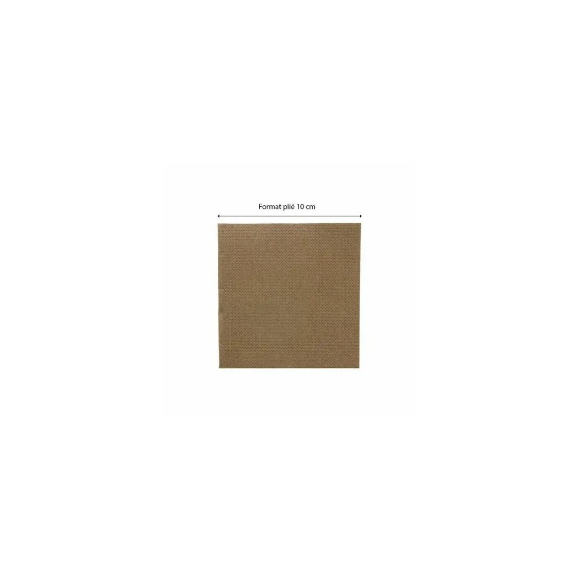 Serviette cocktail double point chocolat 20 x 20 cm - par 100