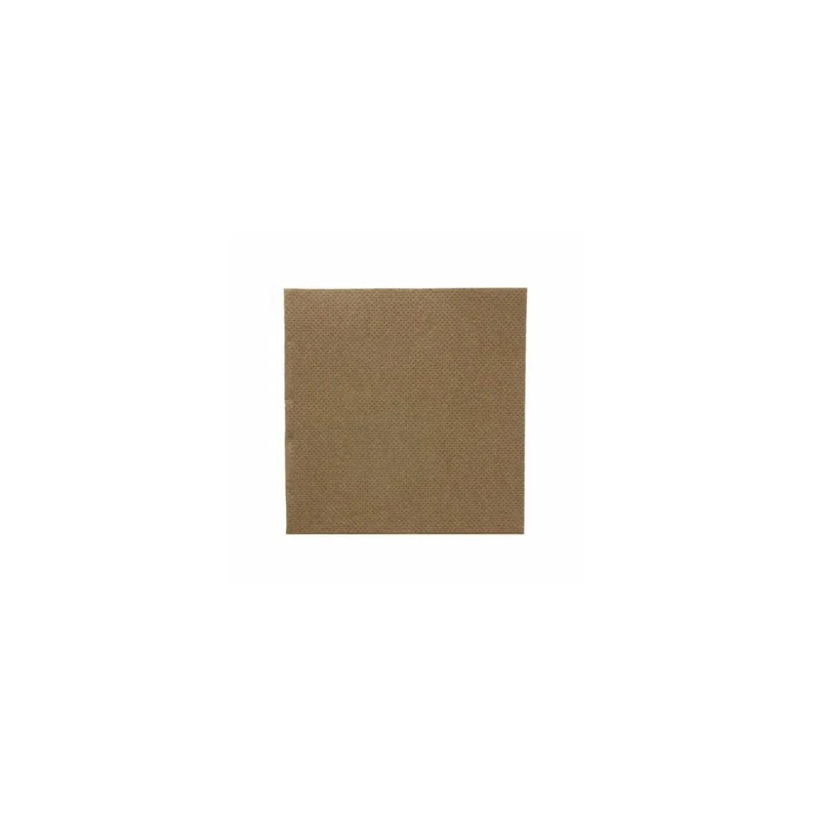Serviette cocktail double point chocolat 20 x 20 cm - par 100