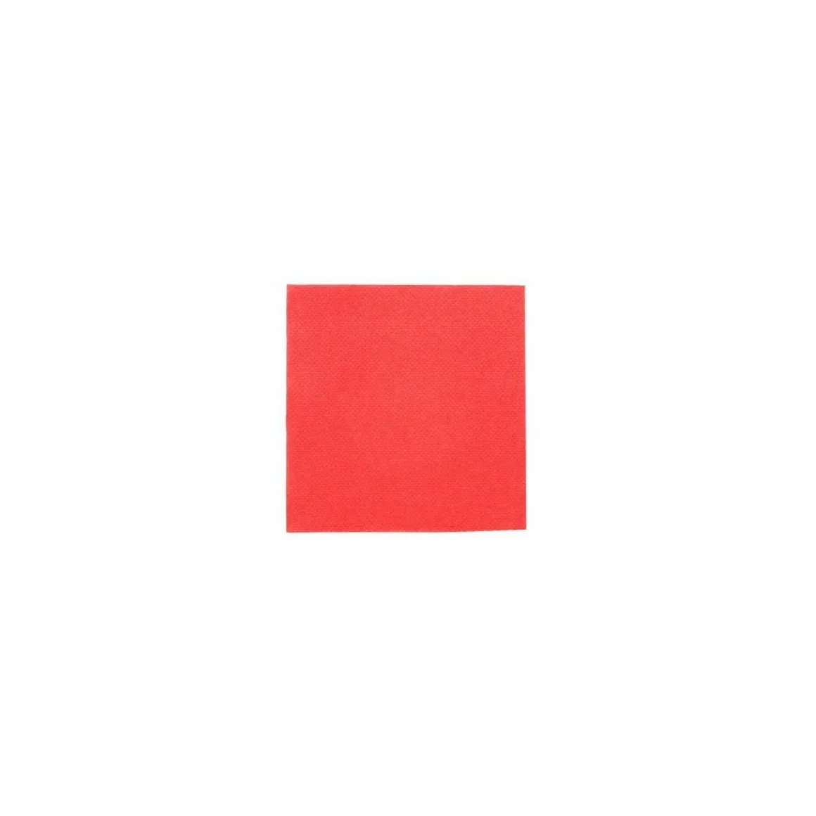 Serviette cocktail double point rouge 20 x 20 cm - par 100