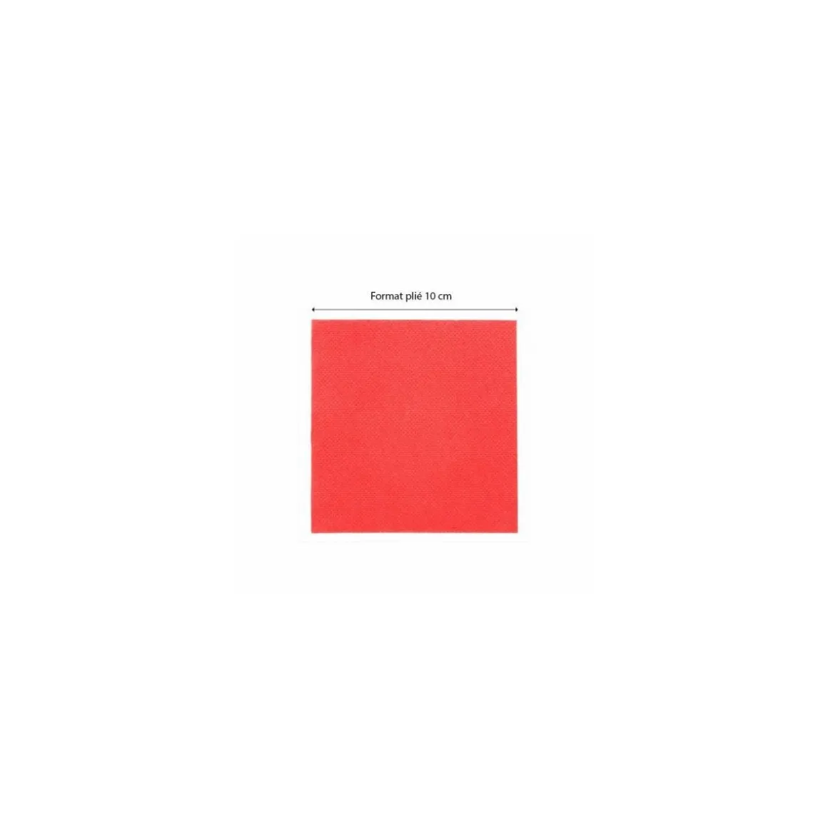 Serviette cocktail double point rouge 20 x 20 cm - par 100