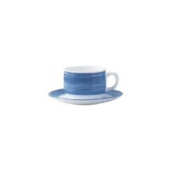 Soucoupe brush blue jean ø 14 cm - par 6