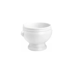 Soupière tête de lion en porcelaine blanche 45 cl