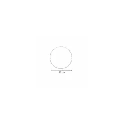 Support carton rond festonné blanc Ø 32 cm - par 250