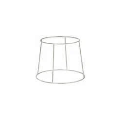Support plateau acier chromé ø 25 cm H. 19 cm