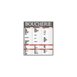 Tableau tarif boucherie maestro VBVA 70 x 80 cm