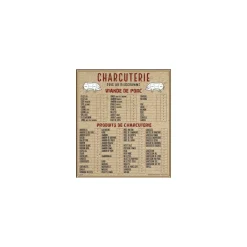 Tableau tarif charcuterie Deluxe 70 x 80 cm