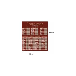 Tableau tarif charcuterie Géotradi rouge