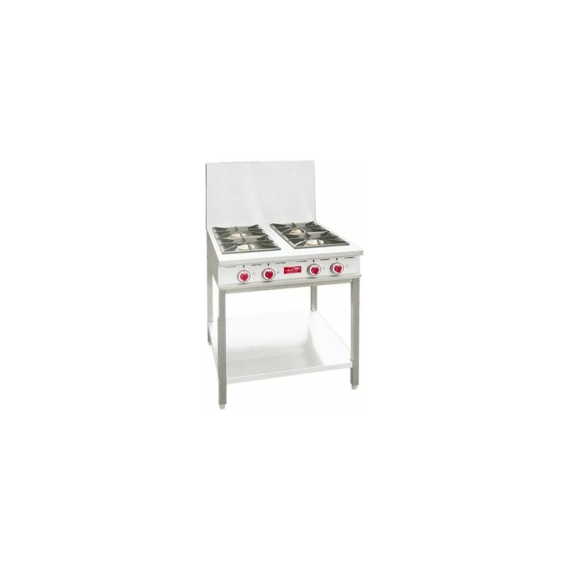 Table fourneau 4 feux 7,5 kW avec piètement 80 x 92,5 x 90 cm