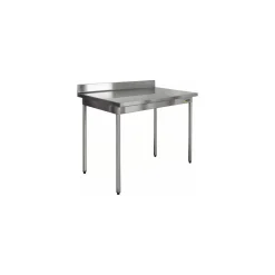 Table inox à dosseret 180 x 70 cm