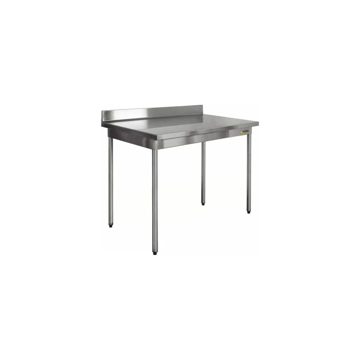 Table inox à dosseret 140 x 70 cm
