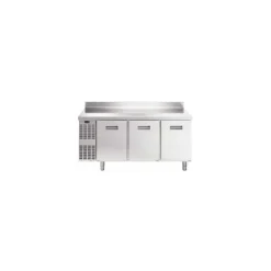 Table inox réfrigérée ZJ3 3 portes 400 L avec dosseret 170 x 70 x 85 cm