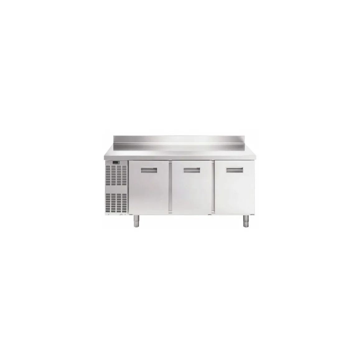 Table inox réfrigérée ZJ3 3 portes 400 L avec dosseret 170 x 70 x 85 cm
