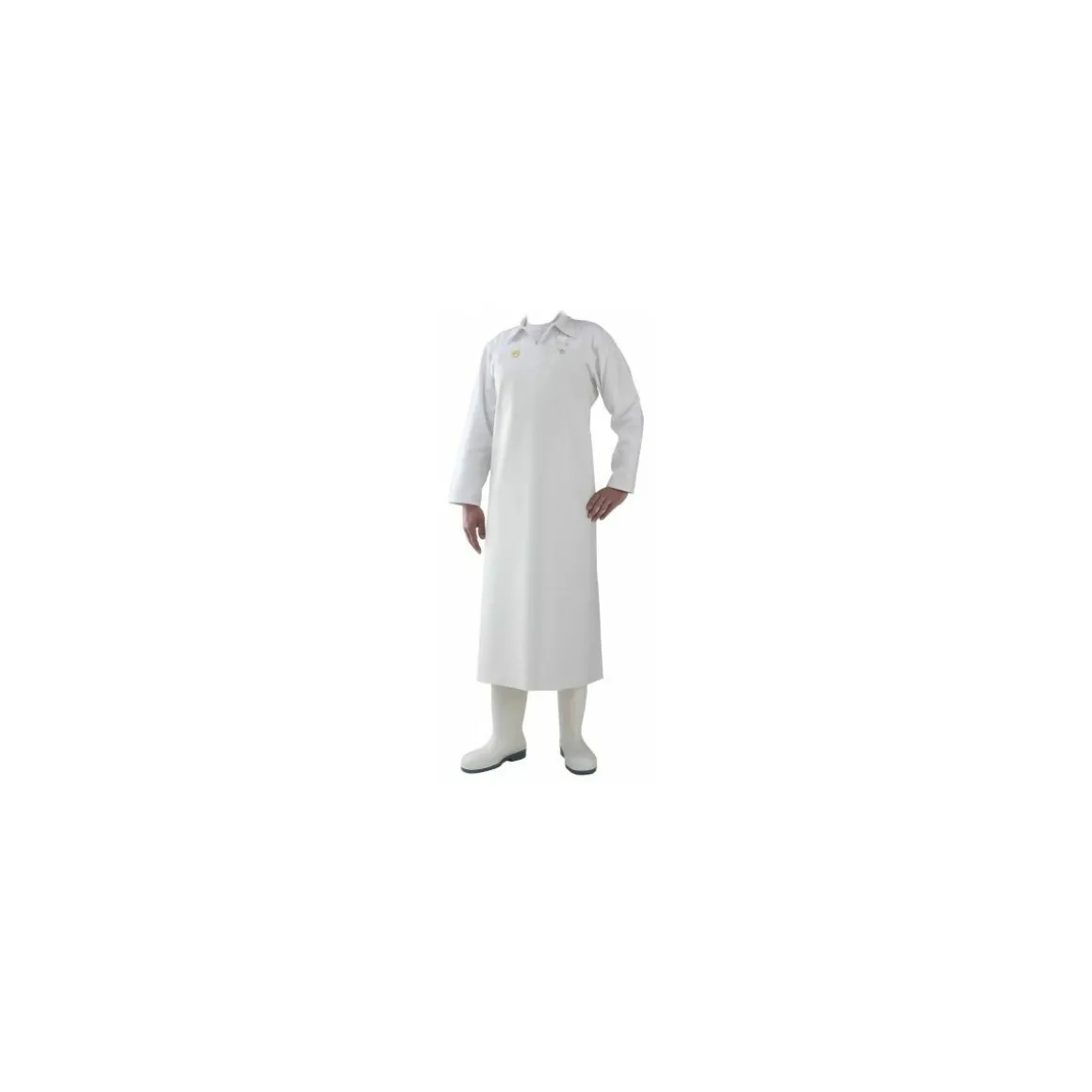 Tablier de laboratoire en nitrile blanc 500 µ 120 cm