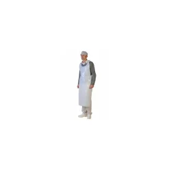 Tablier jetable gaufré blanc PEBD 60 µ 140 x 70 cm - par 50
