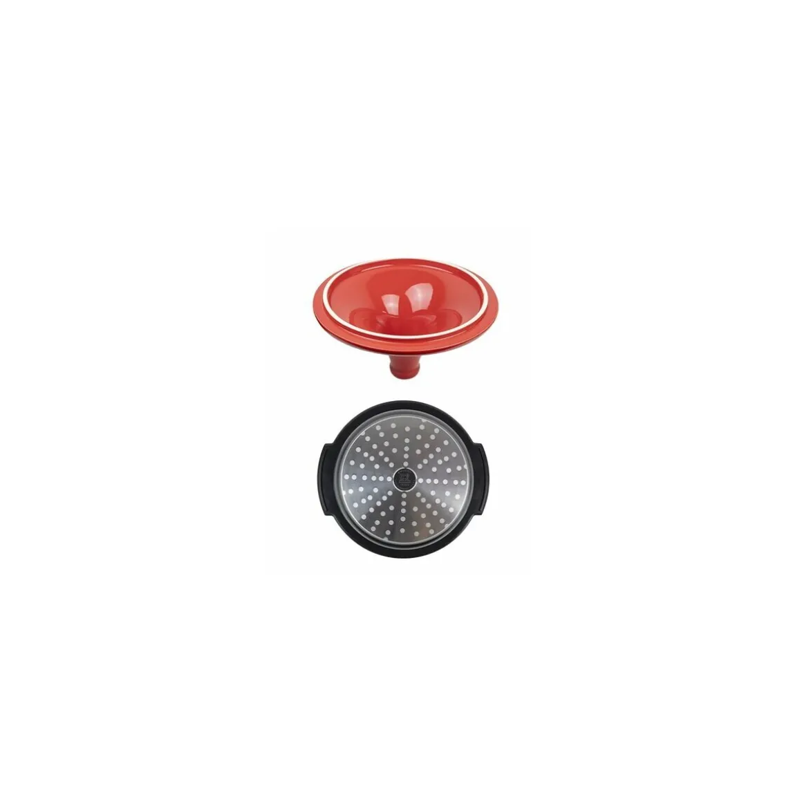 Tajine induction Atlas alu et céramique rouge Ø 30 cm