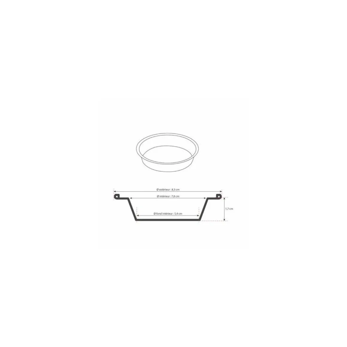 Tartelette aluminium 50 ml TA83 - par 100