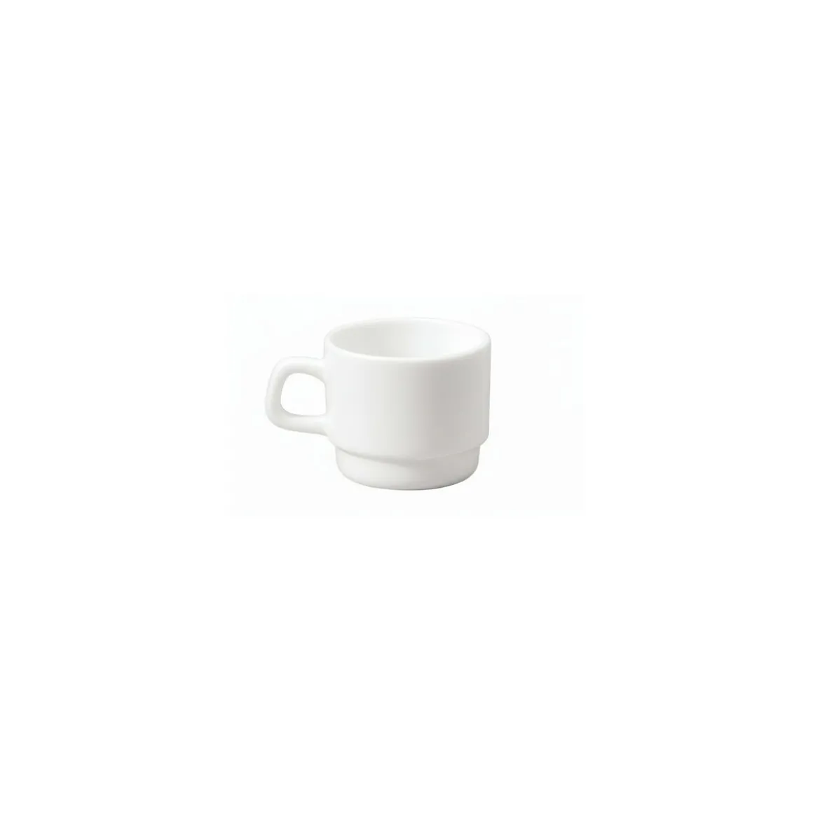 Tasse à café blanche verre trempé 8cl ø 6 cm - par 12