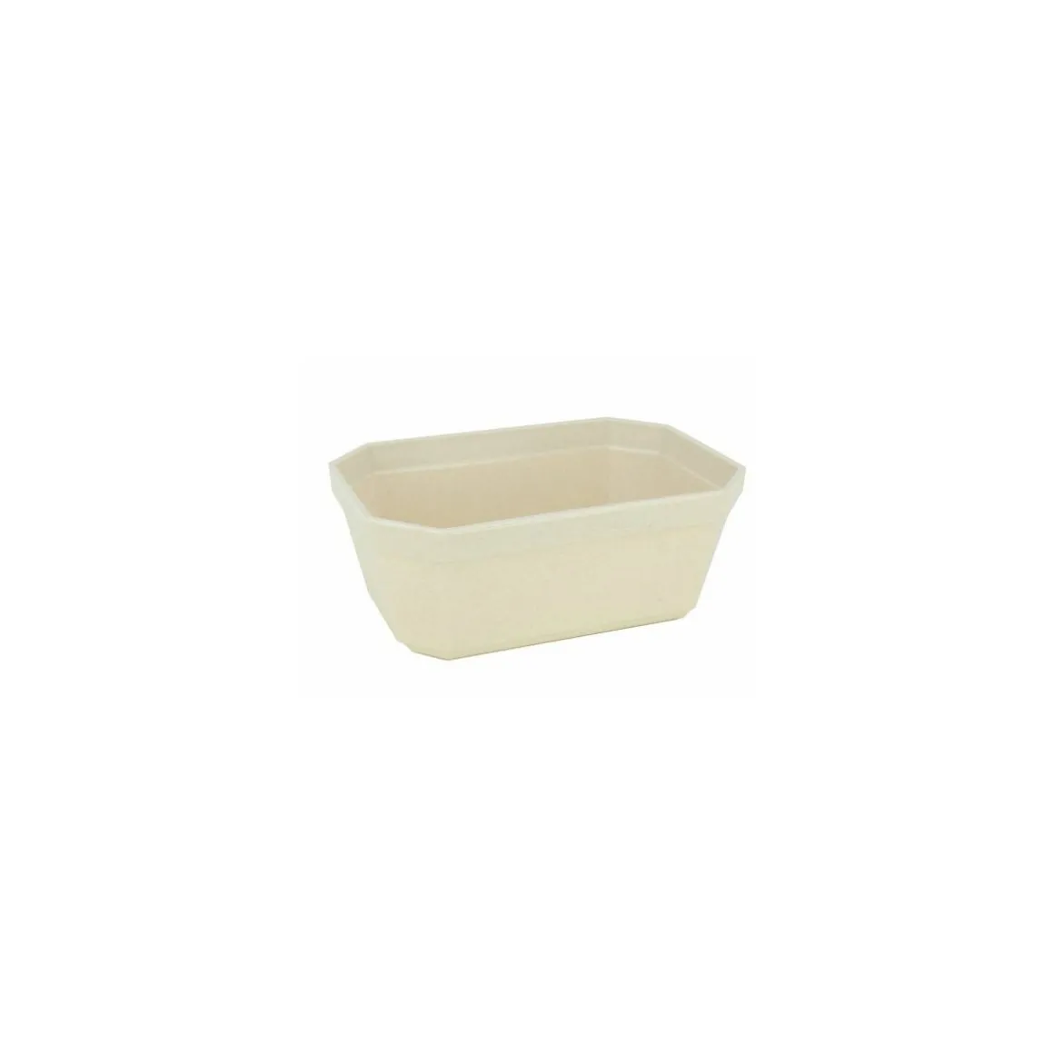 Terrine rectangulaire plastique beige 25 cl - par 100