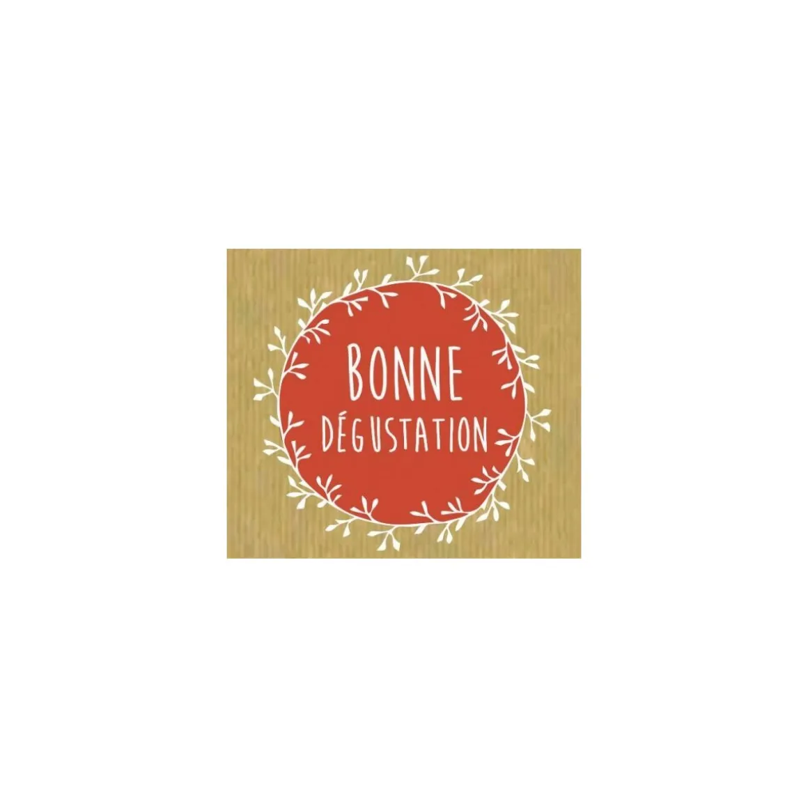 Étiquette adhésive "Bonne dégustation" 3,5 x 4 cm - par 500